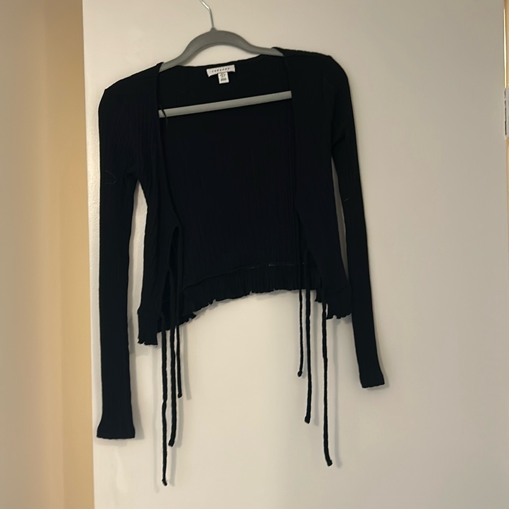 black knit, size 2, top shop